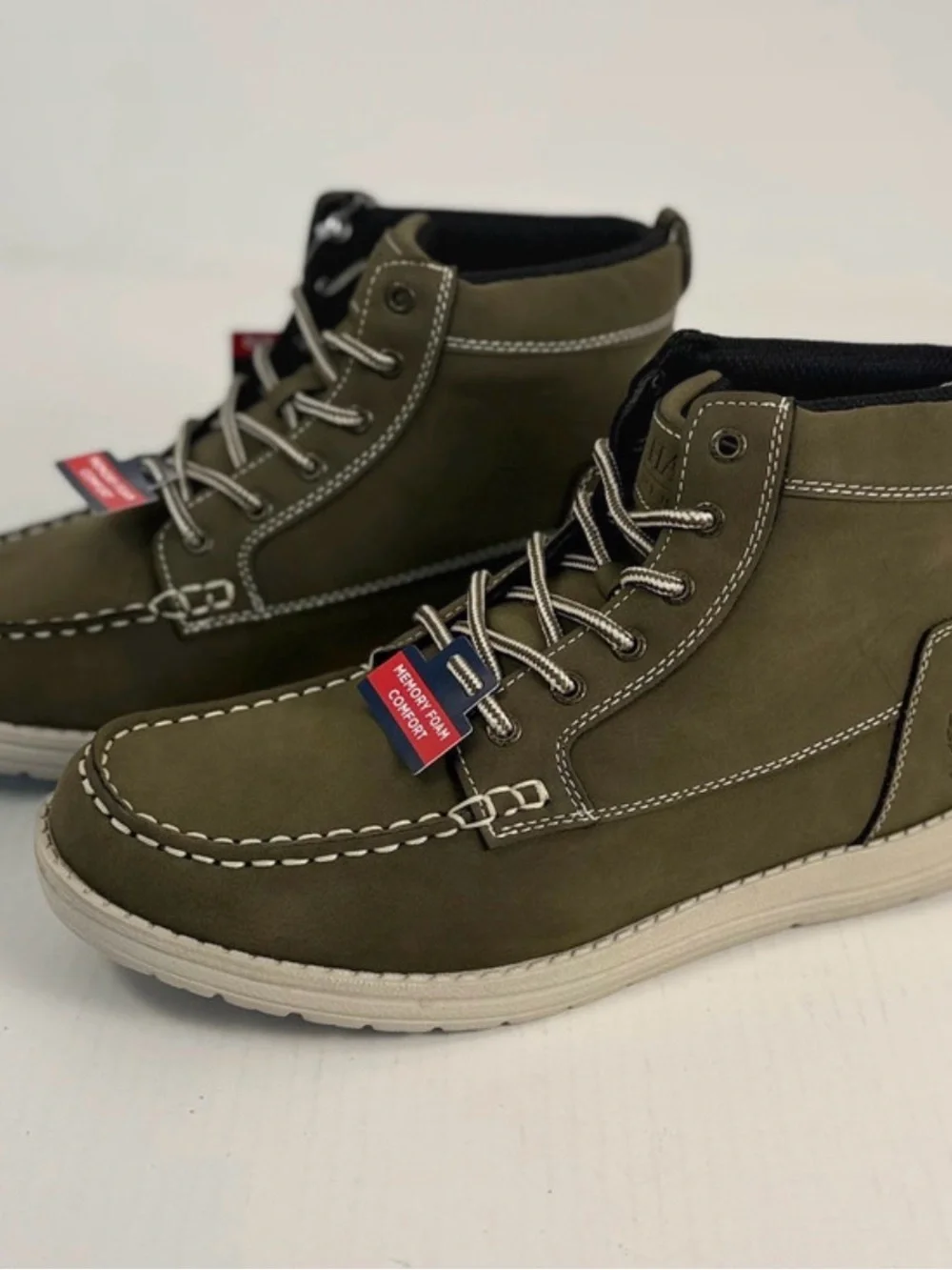 Chaps Olive Green Chukka Boots with Cream Sole